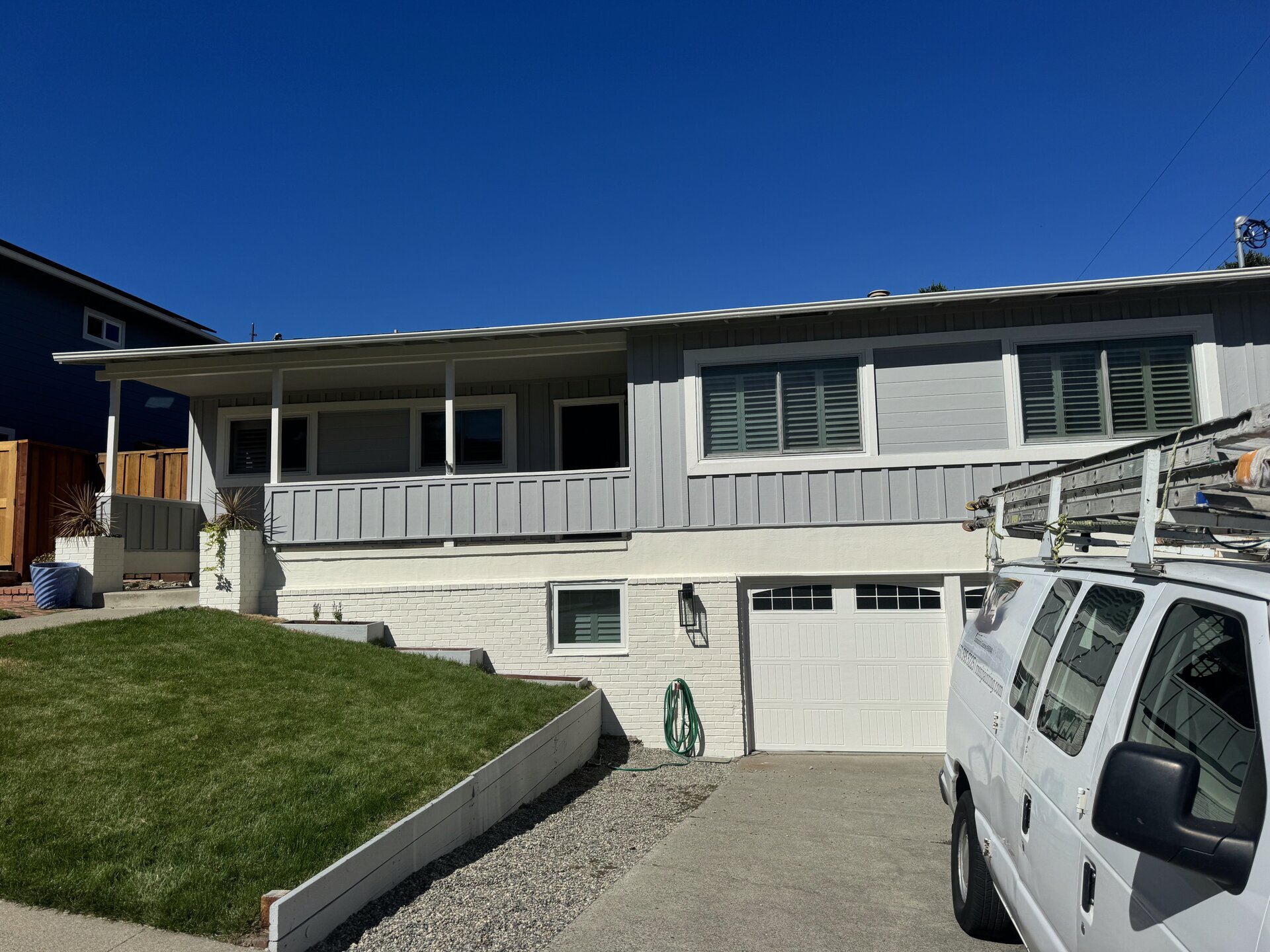 Split-Level Home Repaint with Board-and-Batten Siding