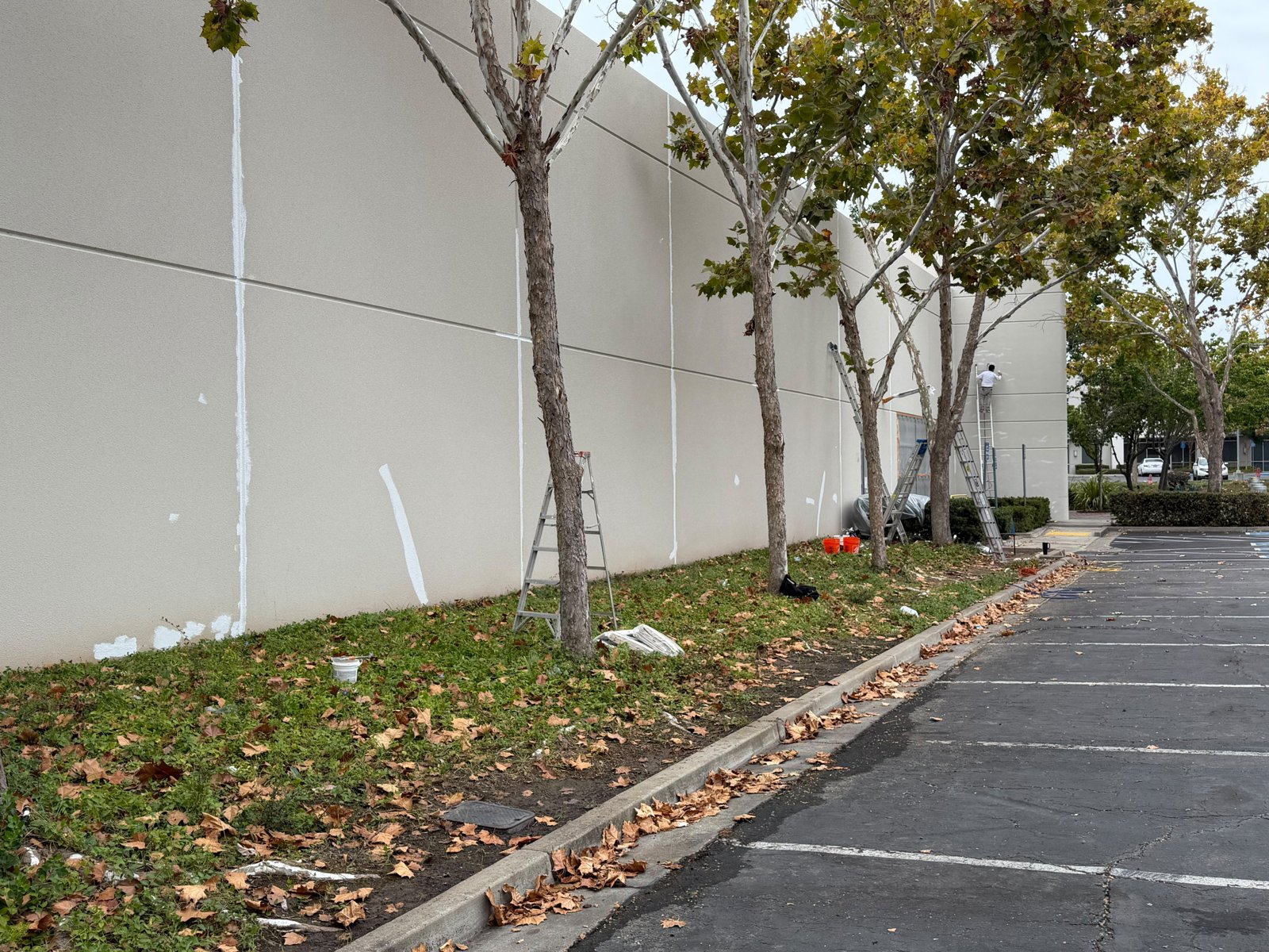 Commercial Building Repaint in Fremont, CA – preparation 2