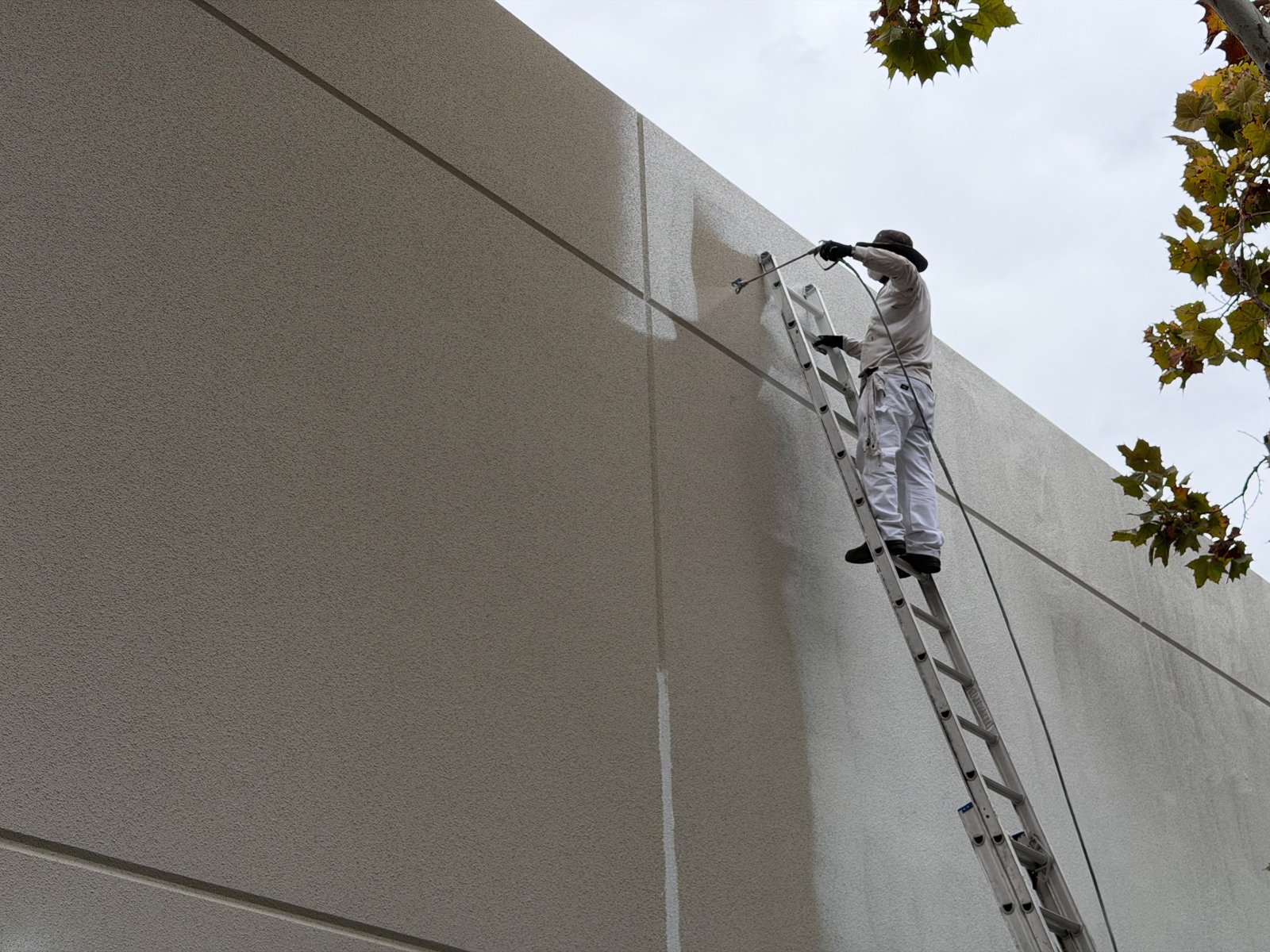 Commercial Building Repaint in Fremont, CA – primer application 3