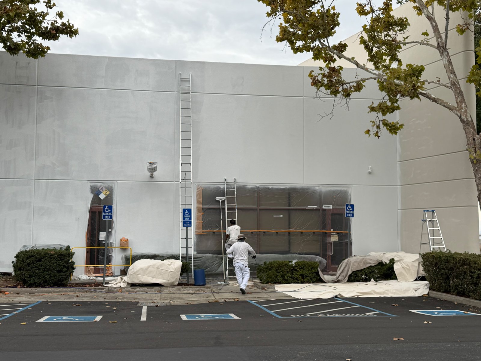 Commercial Building Repaint in Fremont, CA – primer application 7