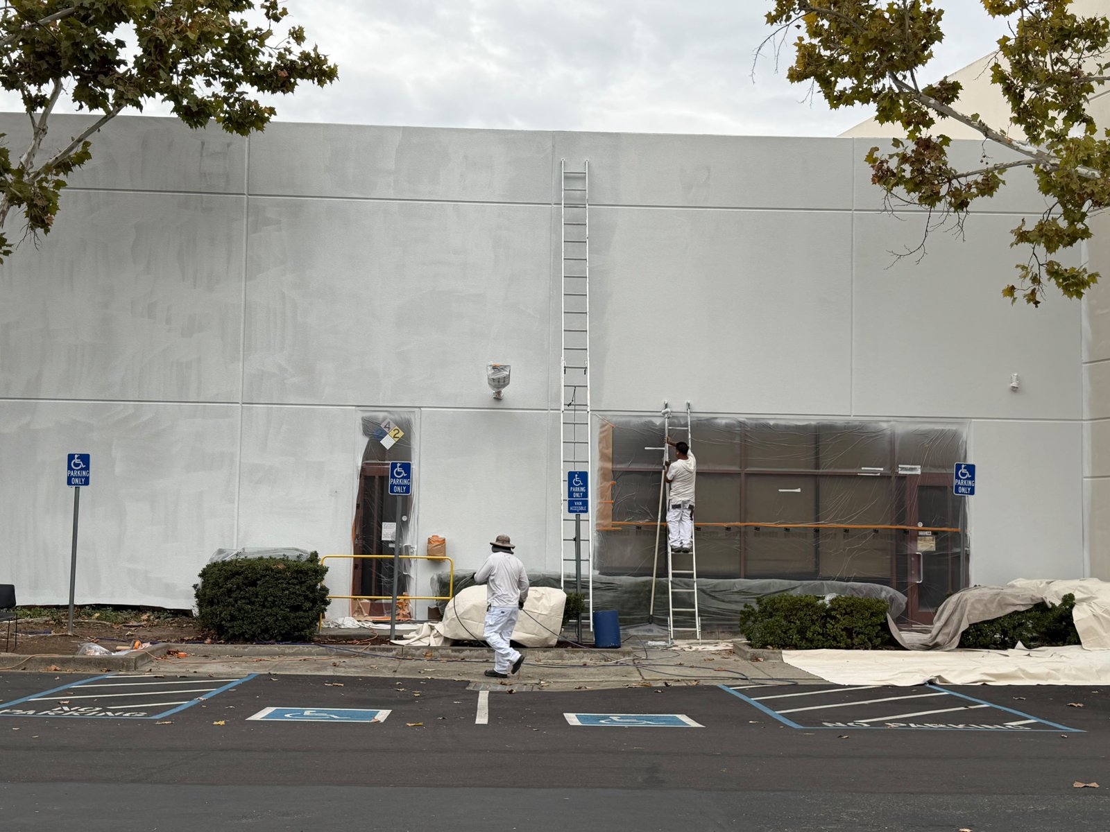 Commercial Building Repaint in Fremont, CA – primer application 8